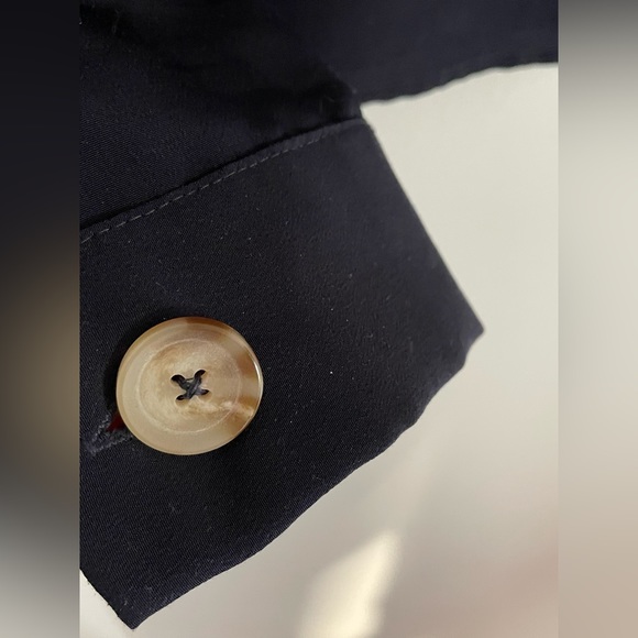 Navy blouse with button detail - Picture 3 of 4